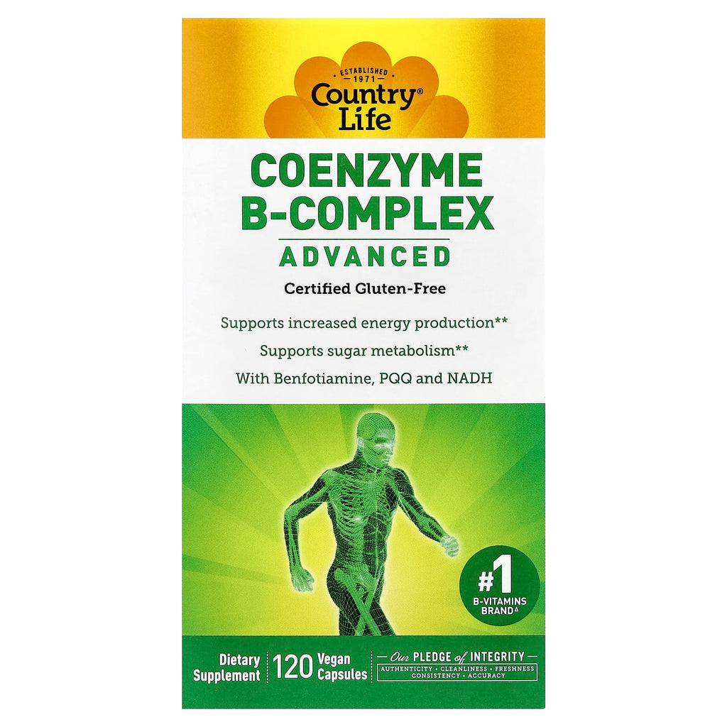 Country Life, Coenzyme B-Complex, Advanced, 120 Vegan Capsules