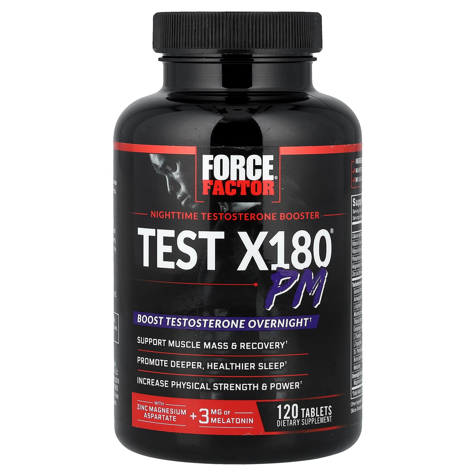 Force Factor, Test X180® PM, 120 Tablets