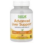 Super Nutrition, Advanced Liver Support with Milk Thistle Extract, L-Glutathione, Alpha Lipoic Acid, and Grape Seed Extract, 90 Veggie Capsules