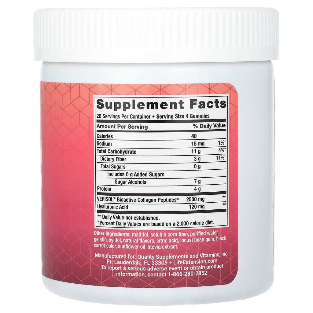 Life Extension, Gummy Science™, Youthful Collagen, Cherry Vanilla, 80 Gummies