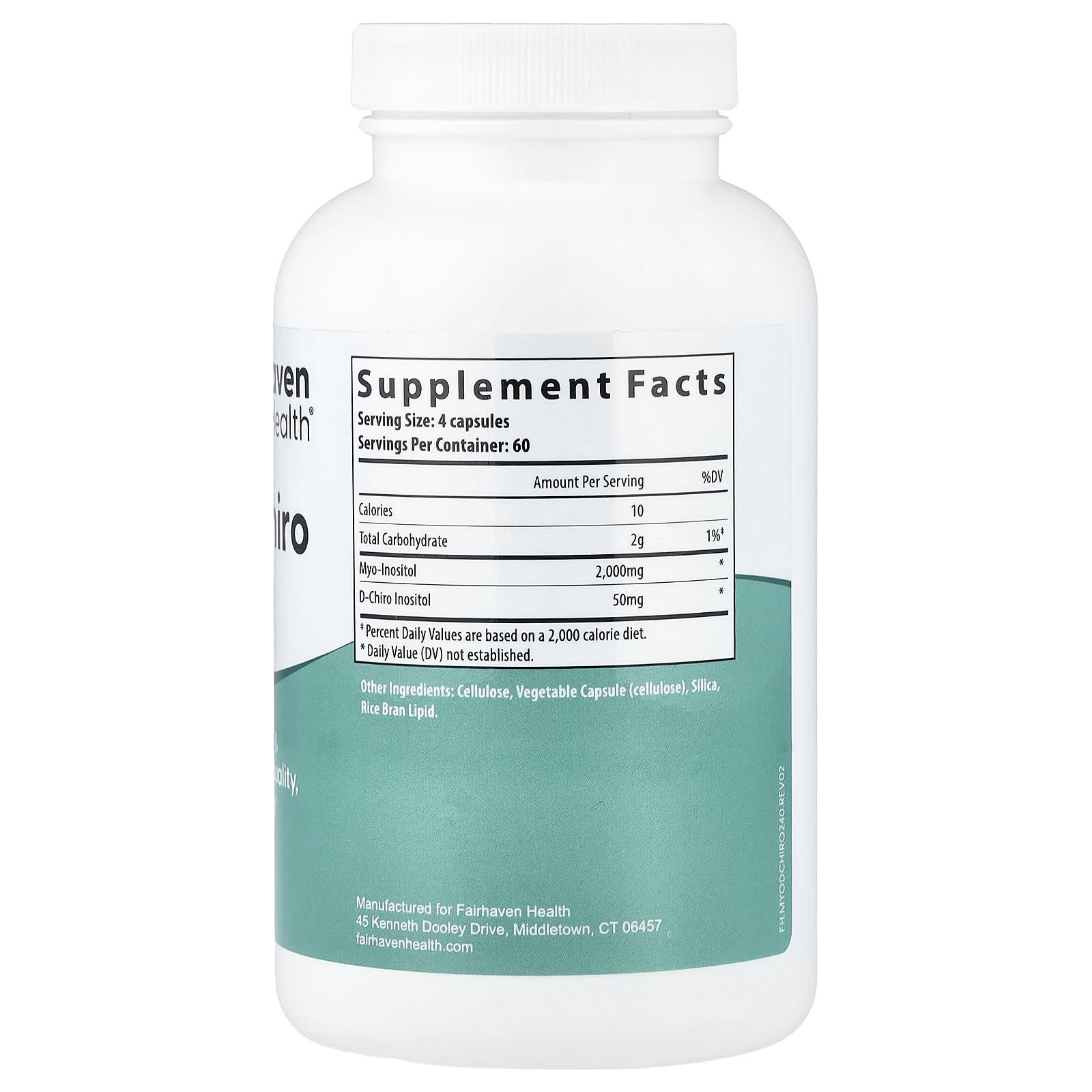 Fairhaven Health, Myo + D-Chiro Inositol, 240 Capsules
