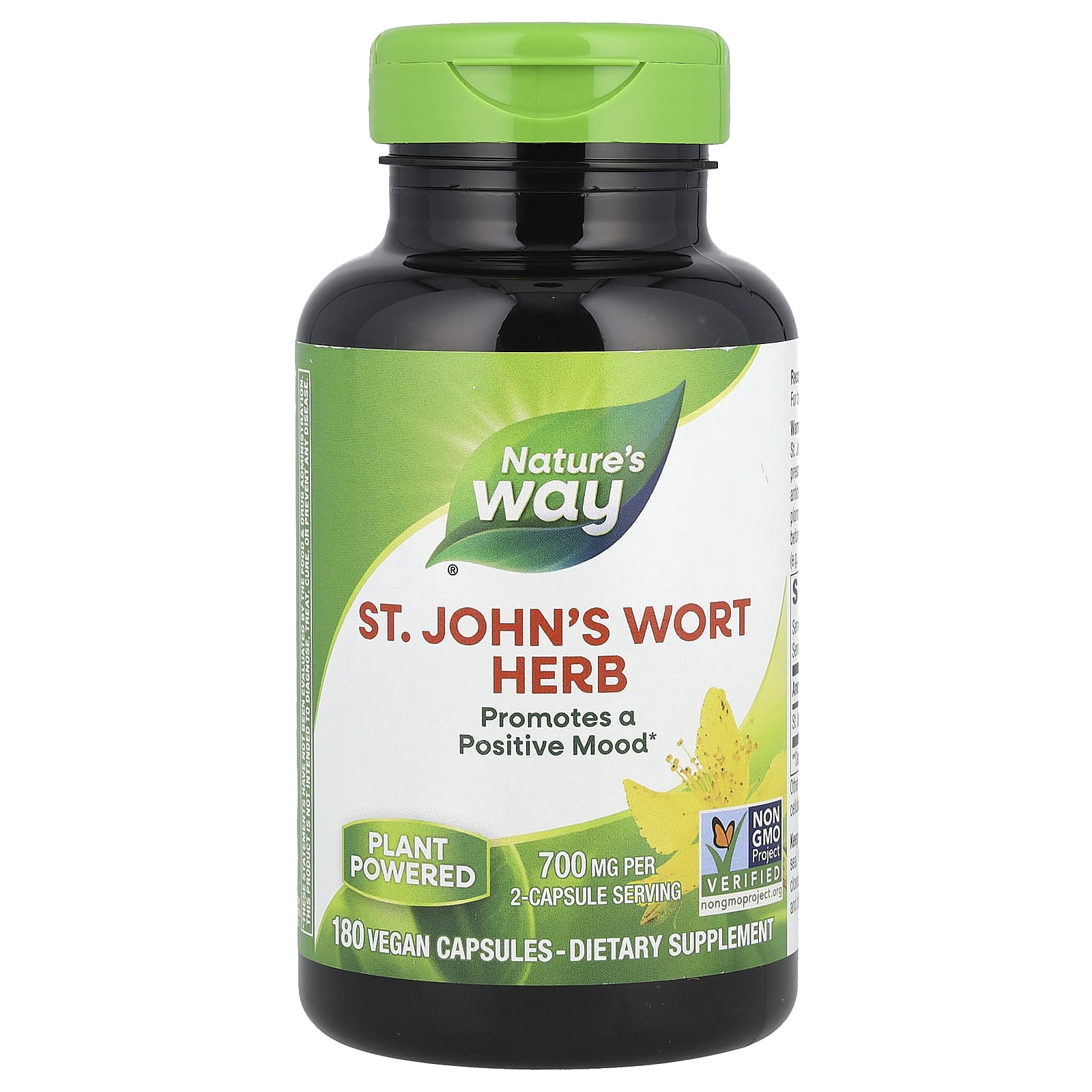 Nature's Way, St. John's Wort Herb, 180 Vegan Capsules (350 mg per Capsule)