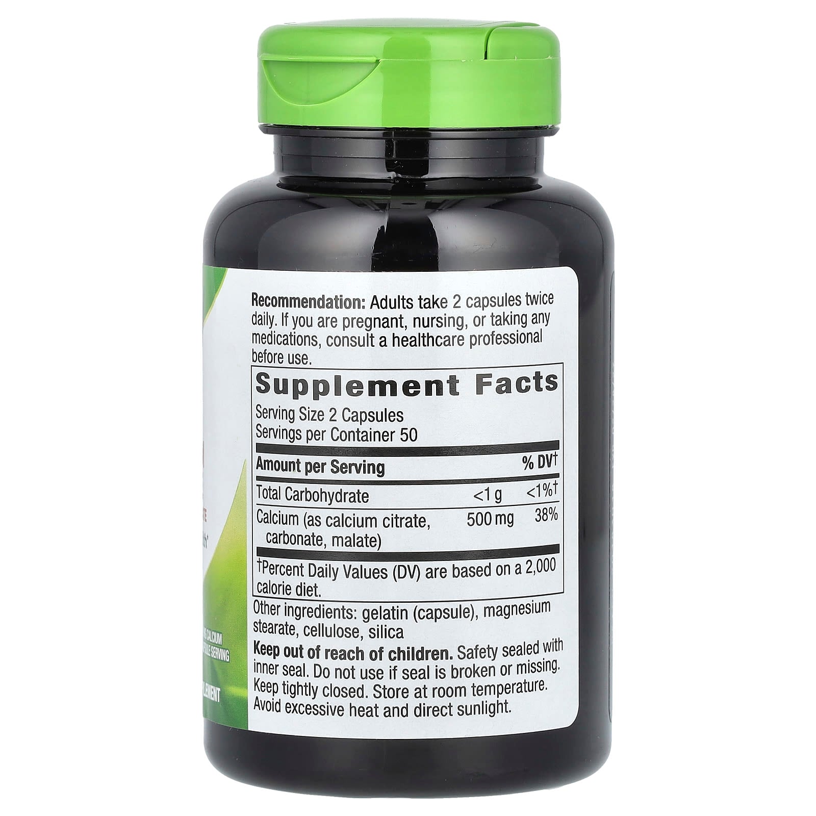 Nature's Way, Calcium Citrate, 100 Capsules (250 mg per Capsule)