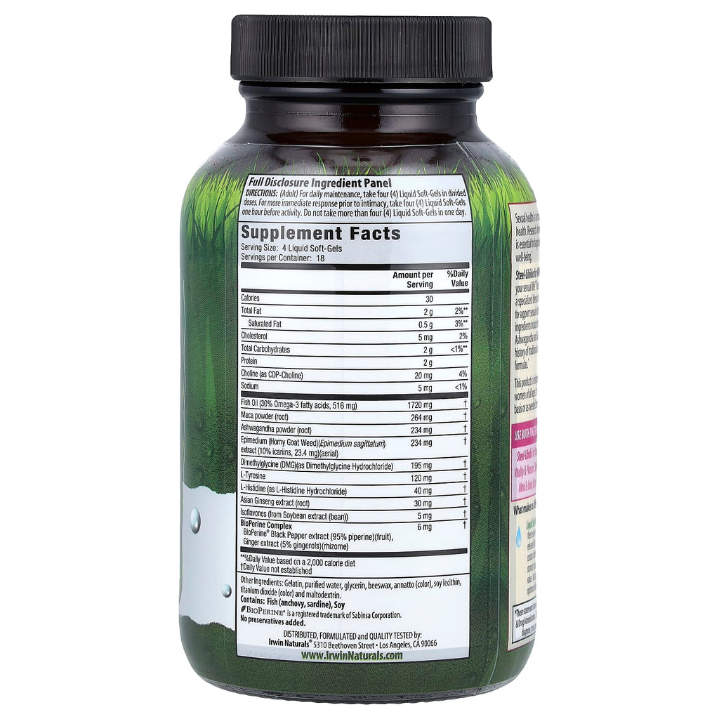 Irwin Naturals, Steel-Libido® for Women, 75 Liquid Soft-Gels