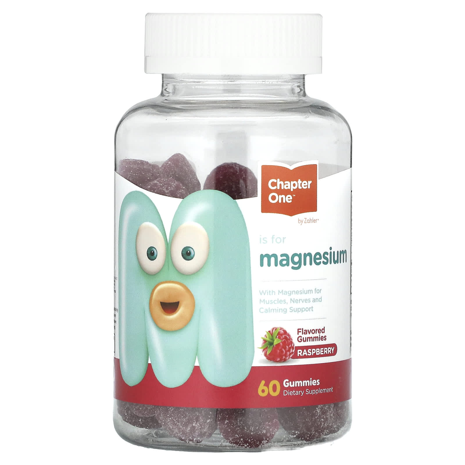 Chapter One, Magnesium Gummies, Raspberry, 60 Gummies (50 mg per Gummy)