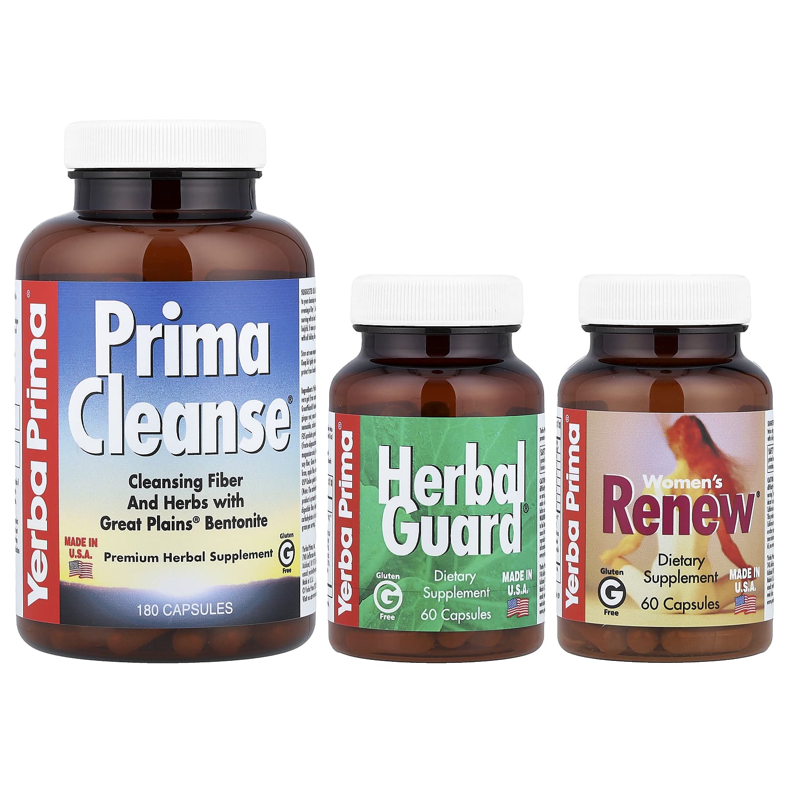 Yerba Prima, Women's Renew® Internal Cleansing, 3 Part Program, 300 Capsules