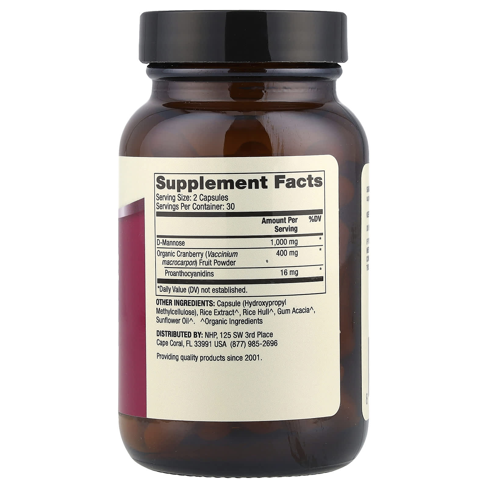 Dr. Mercola, D-Mannose and Cranberry Extract, 60 Capsules