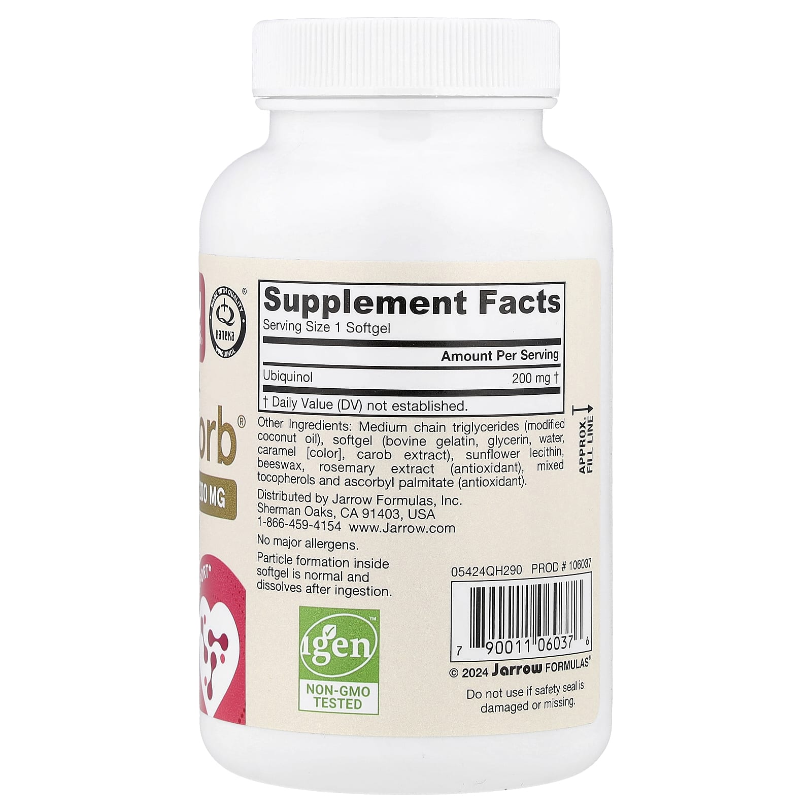 Jarrow Formulas, Ubiquinol, QH-Absorb®, Max Absorption, 200 mg, 90 Softgels