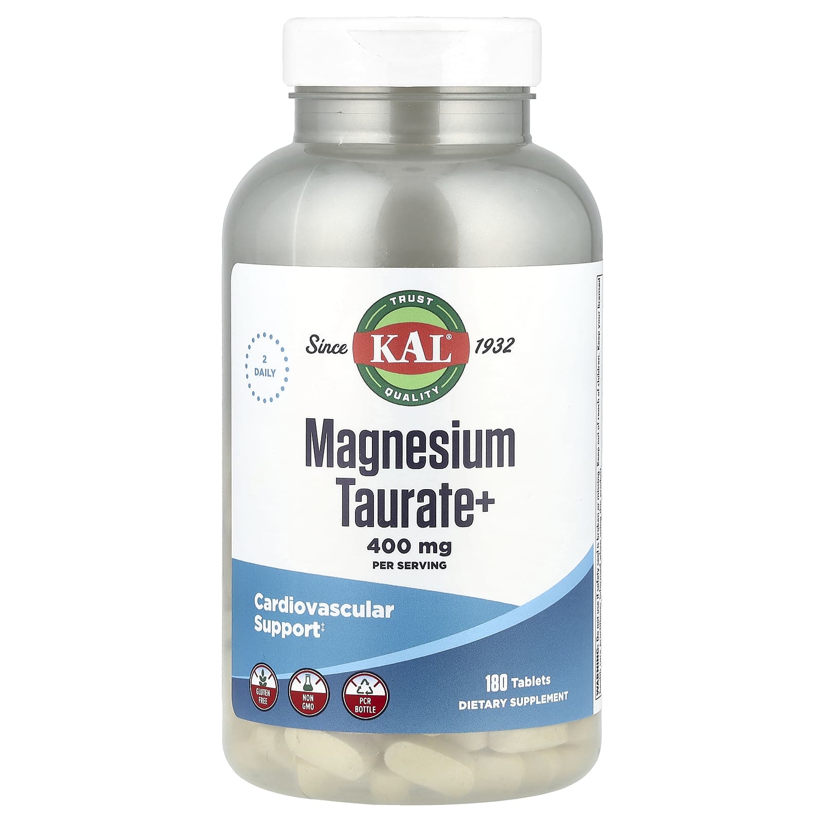 KAL, Magnesium Taurate+, 180 Tablets