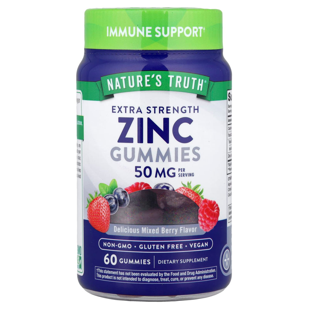 Nature's Truth, Zinc Gummies, Delicious Mixed Berry, 60 Gummies (16 mg Per Gummy)