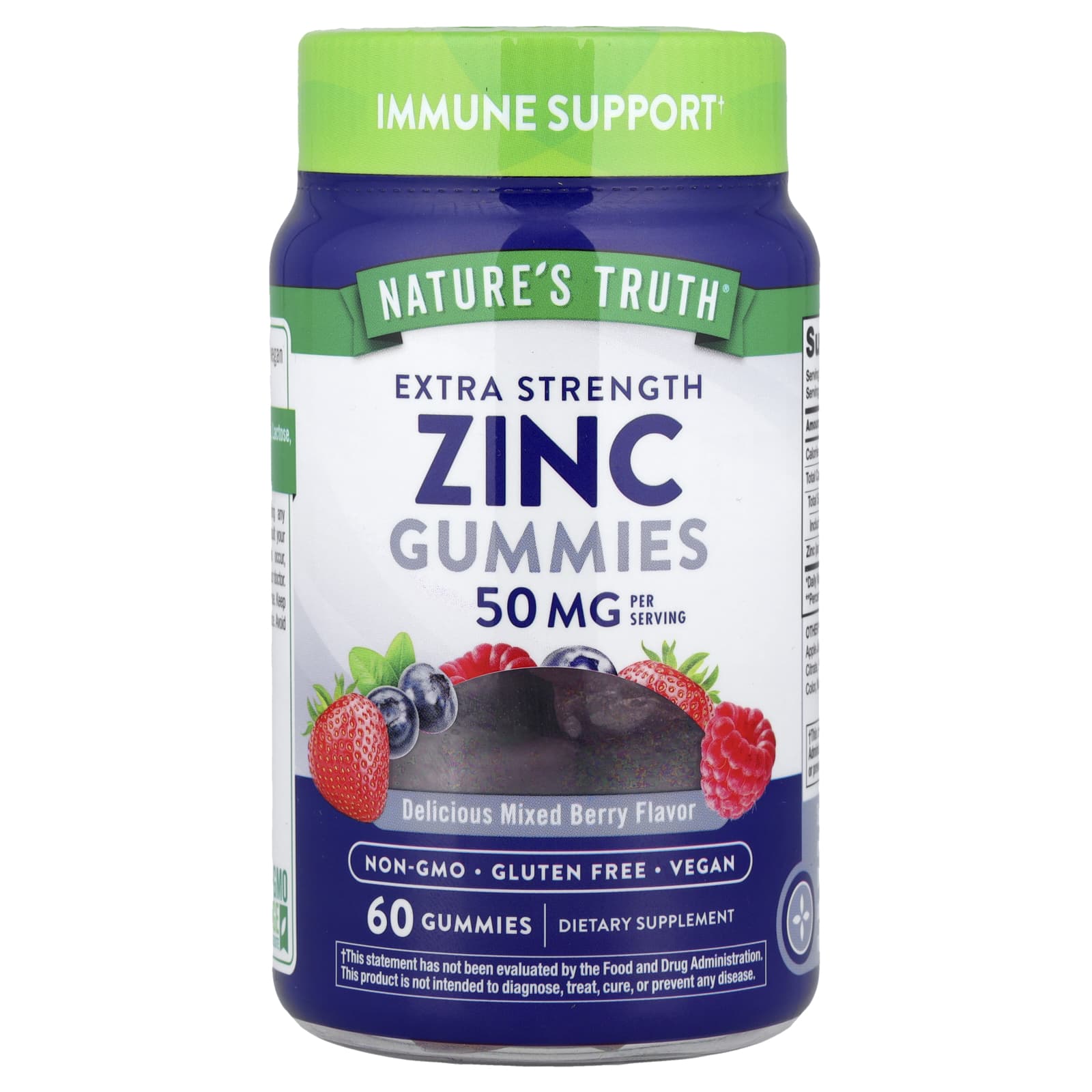Nature's Truth, Zinc Gummies, Delicious Mixed Berry, 60 Gummies (16 mg Per Gummy)