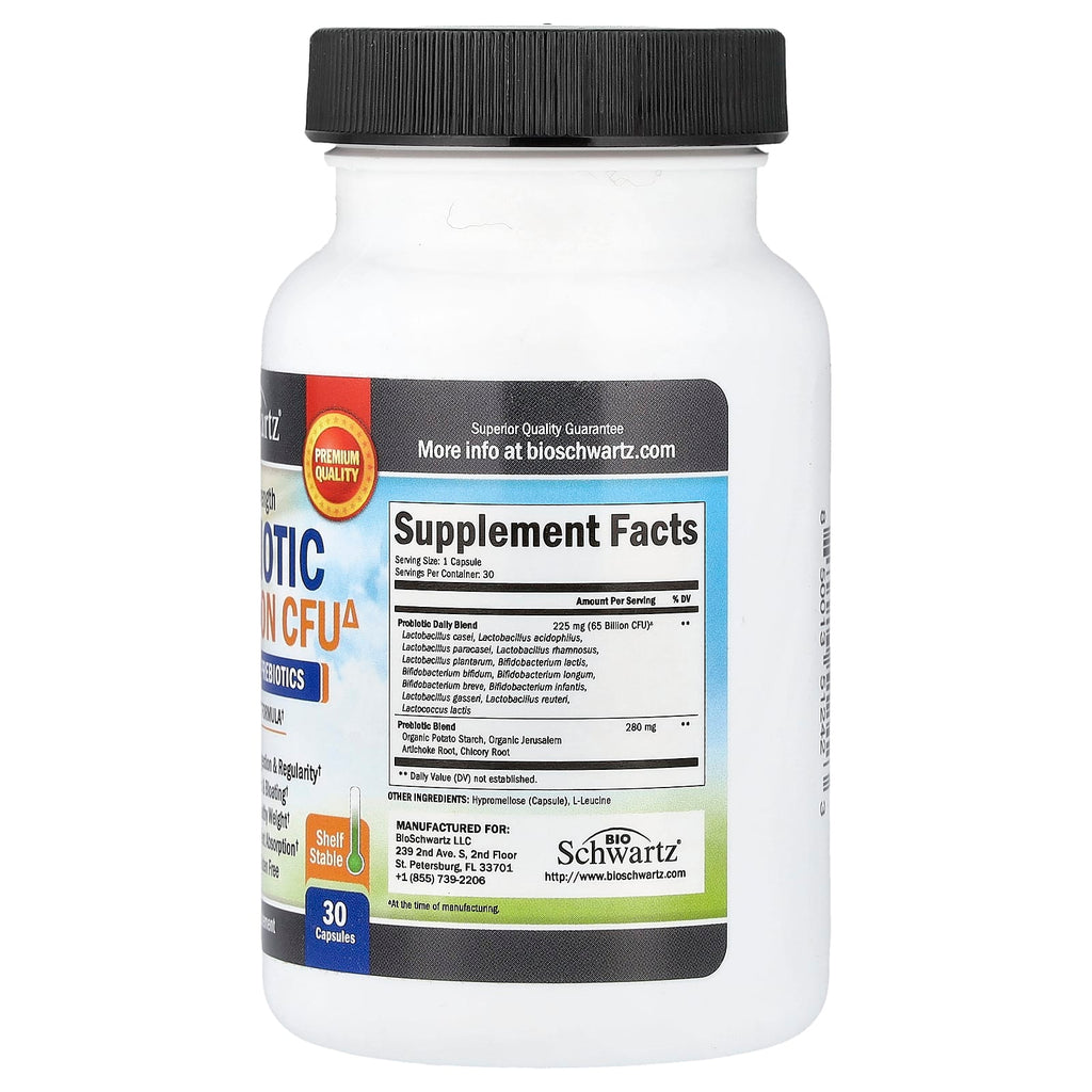 BioSchwartz, Probiotic, 30 Capsules