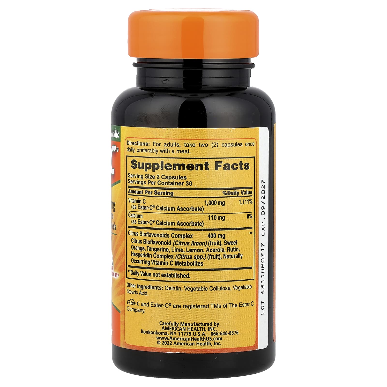 American Health, Ester-C® with Citrus Bioflavonoids, 60 Capsules