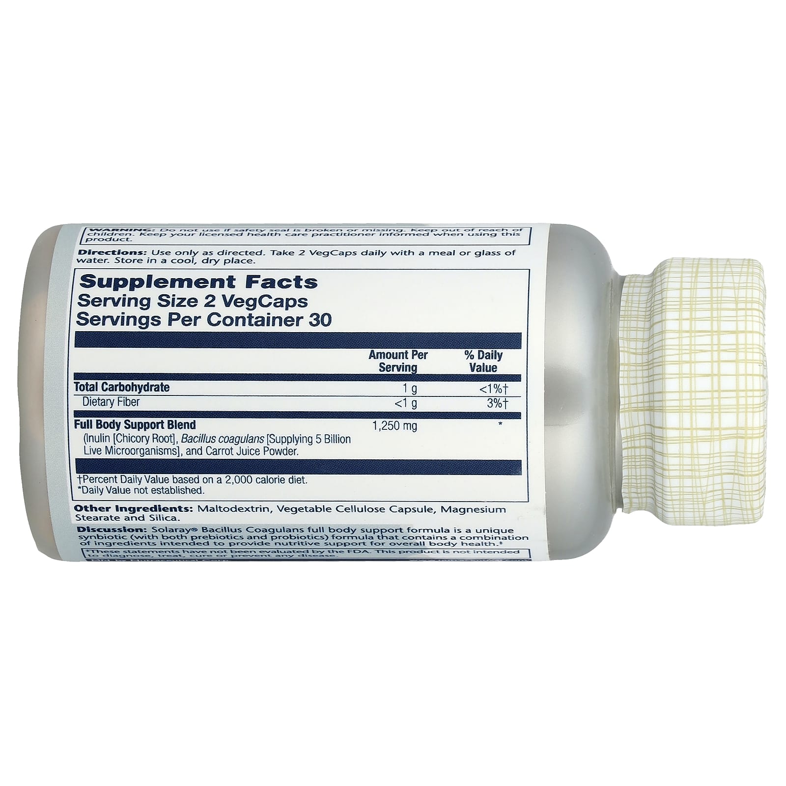 Solaray, Bacillus Coagulans, 60 VegCaps