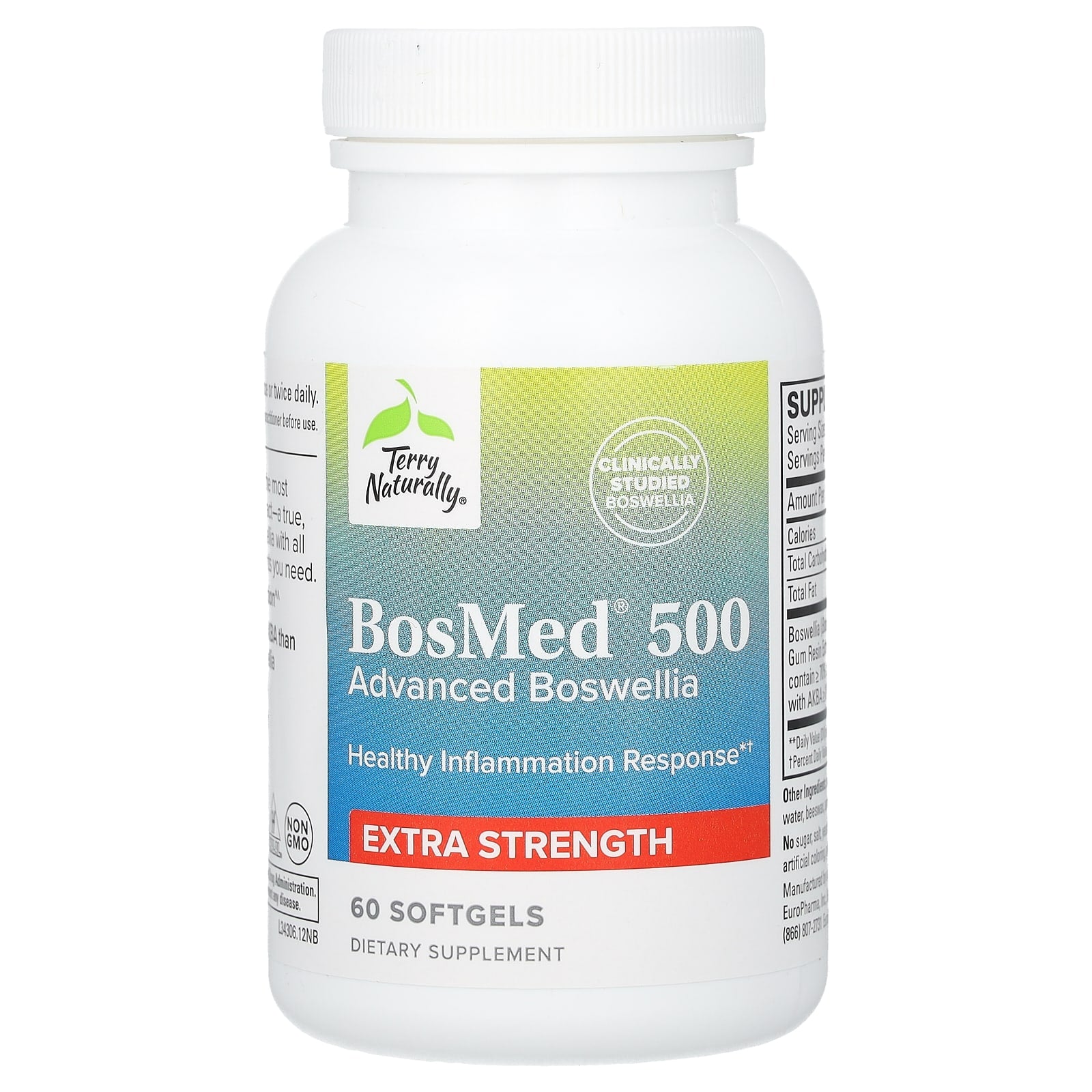 Terry Naturally, BosMed 500, Advanced Boswellia, 60 Softgels (500 mg per Softgel)