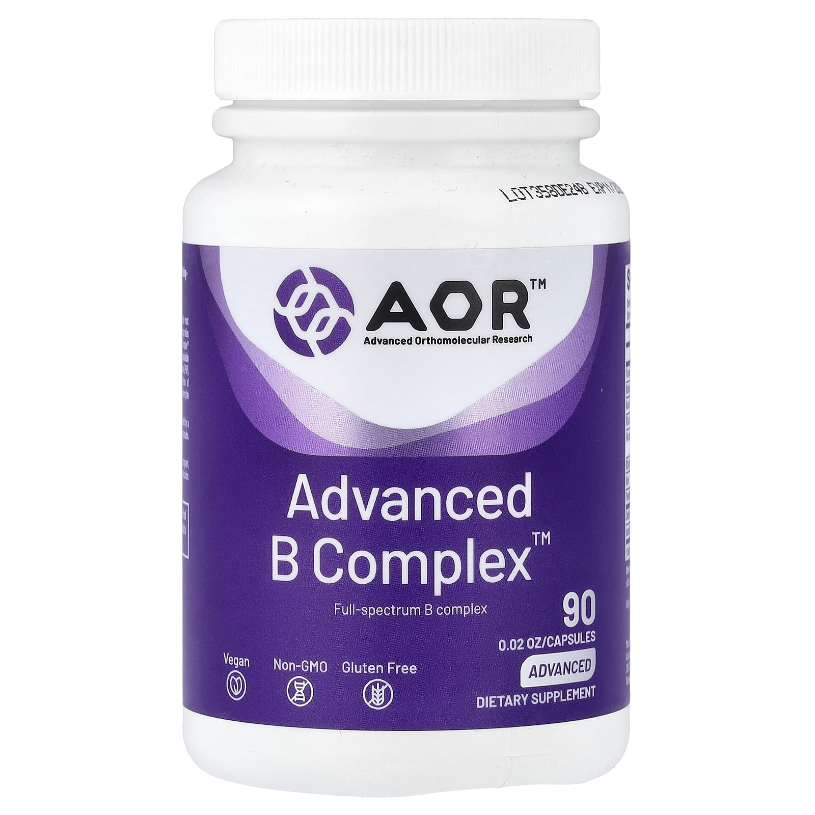 Advanced Orthomolecular Research AOR, Advanced B Complex™, 90 Capsules