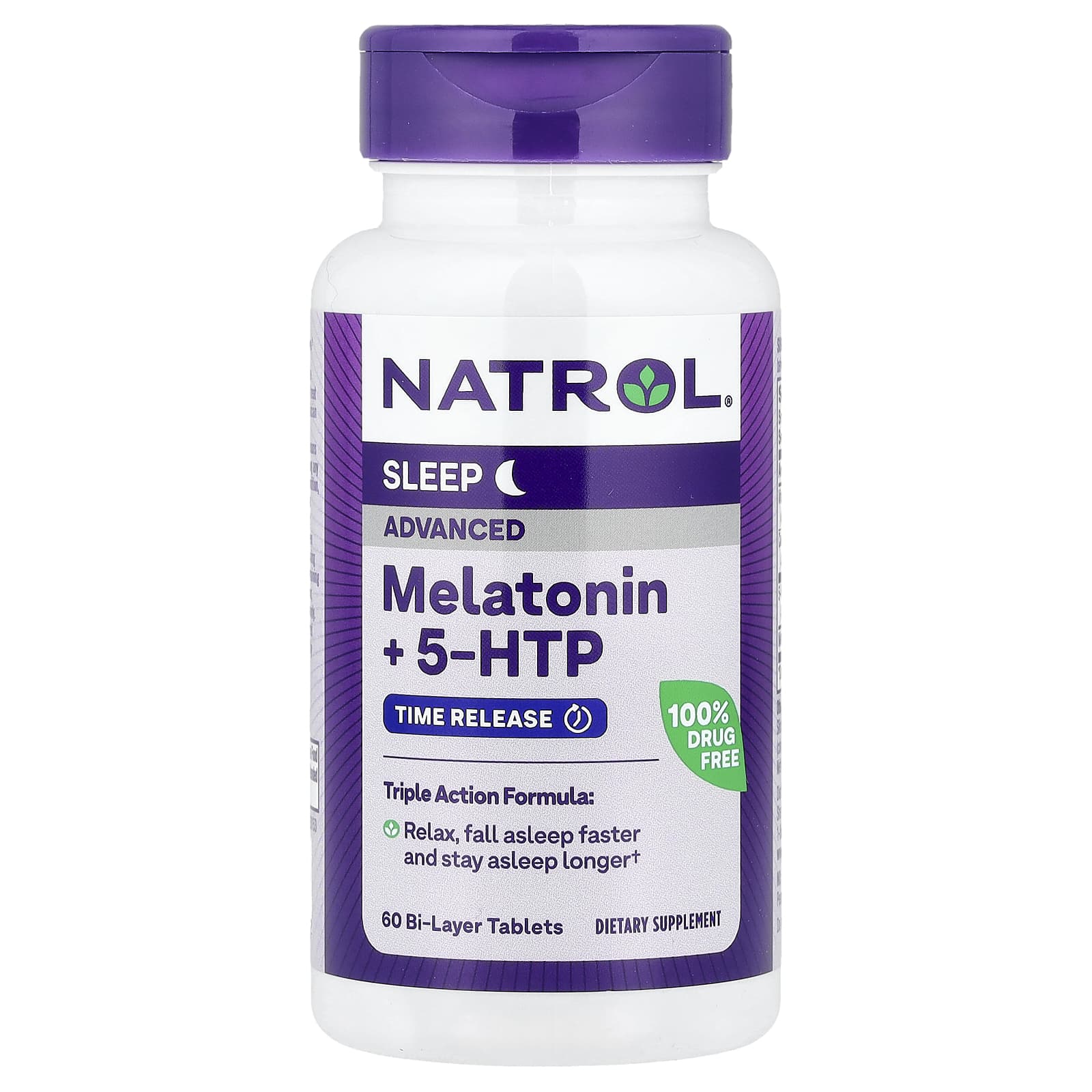 Natrol, Melatonin + 5-HTP, Time Release, 60 Bi-Layer Tablets
