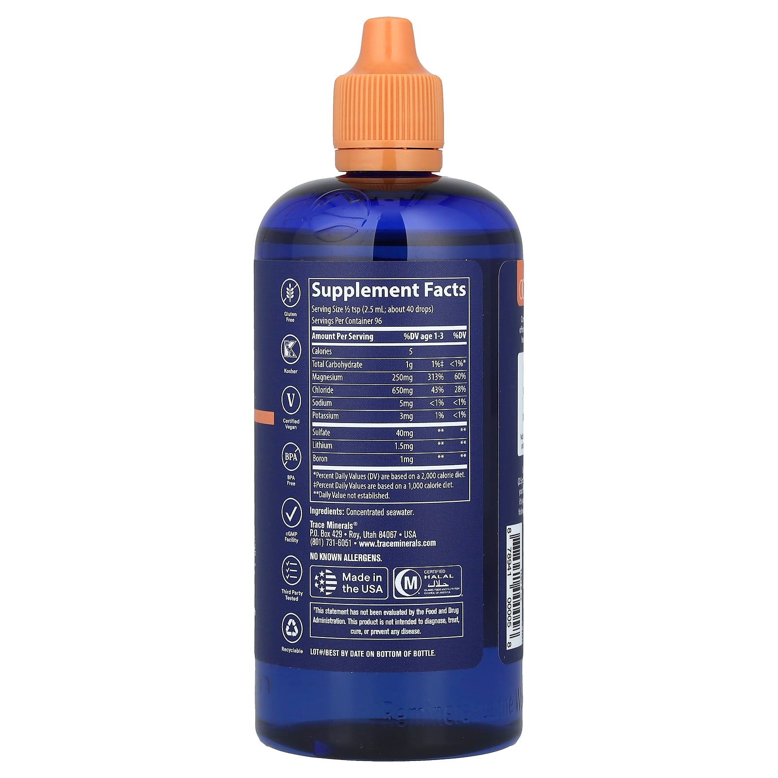 Trace, ConcenTrace®, Trace Mineral Drops, 8 fl oz (237 ml)