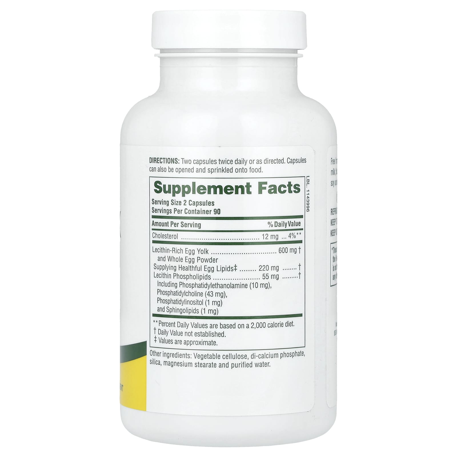 NaturesPlus, Egg Yolk Lecithin, 180 Capsules