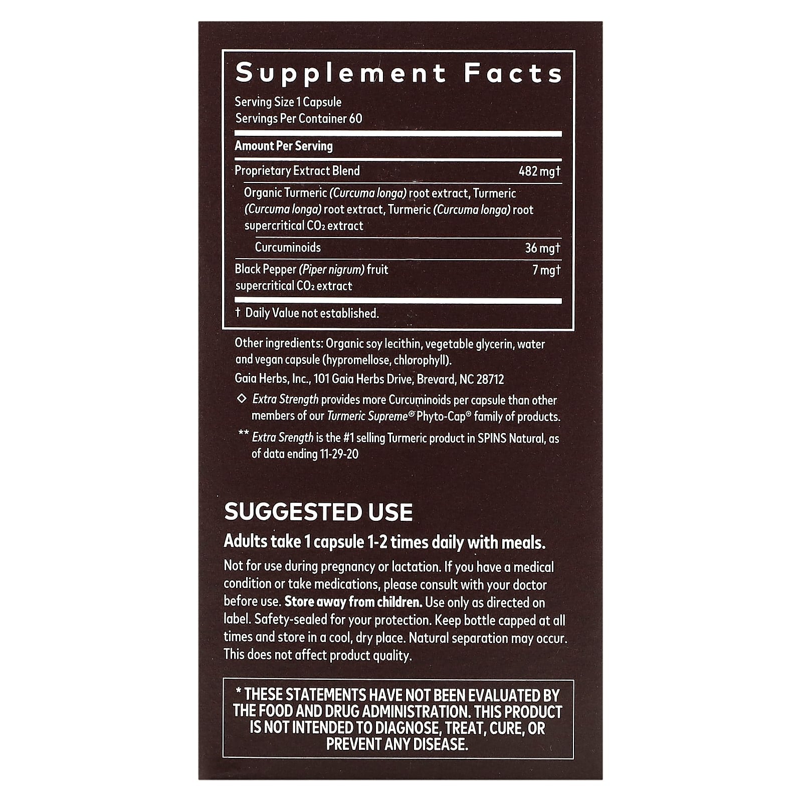 Gaia Herbs, Turmeric Supreme, 60 Vegan Liquid Phyto-Caps