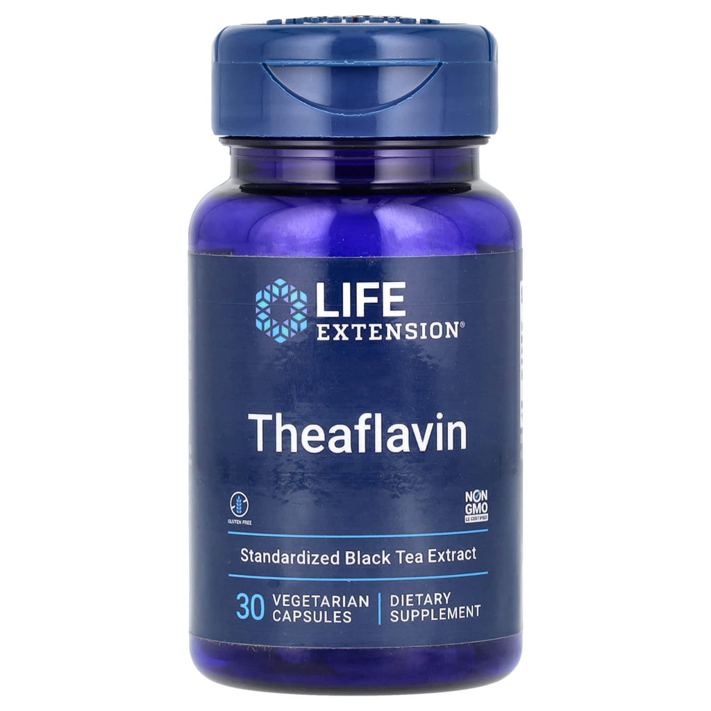 Life Extension, Theaflavin, Standardized Black Tea Extract, 30 Vegetarian Capsules (350 mg per Capsule)