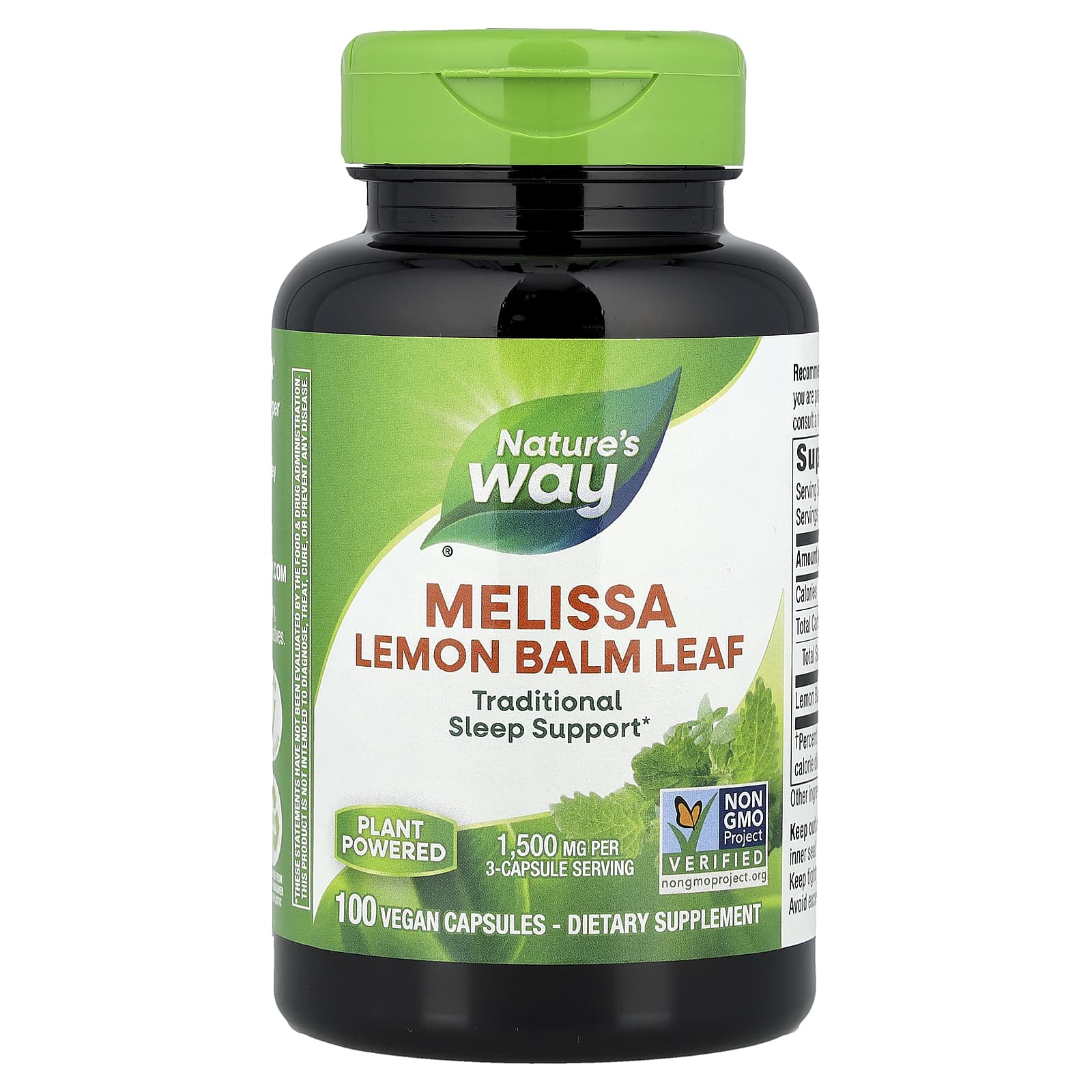 Nature's Way, Melissa Lemon Balm Leaf, 100 Vegan Capsules (500 mg per Capsule)