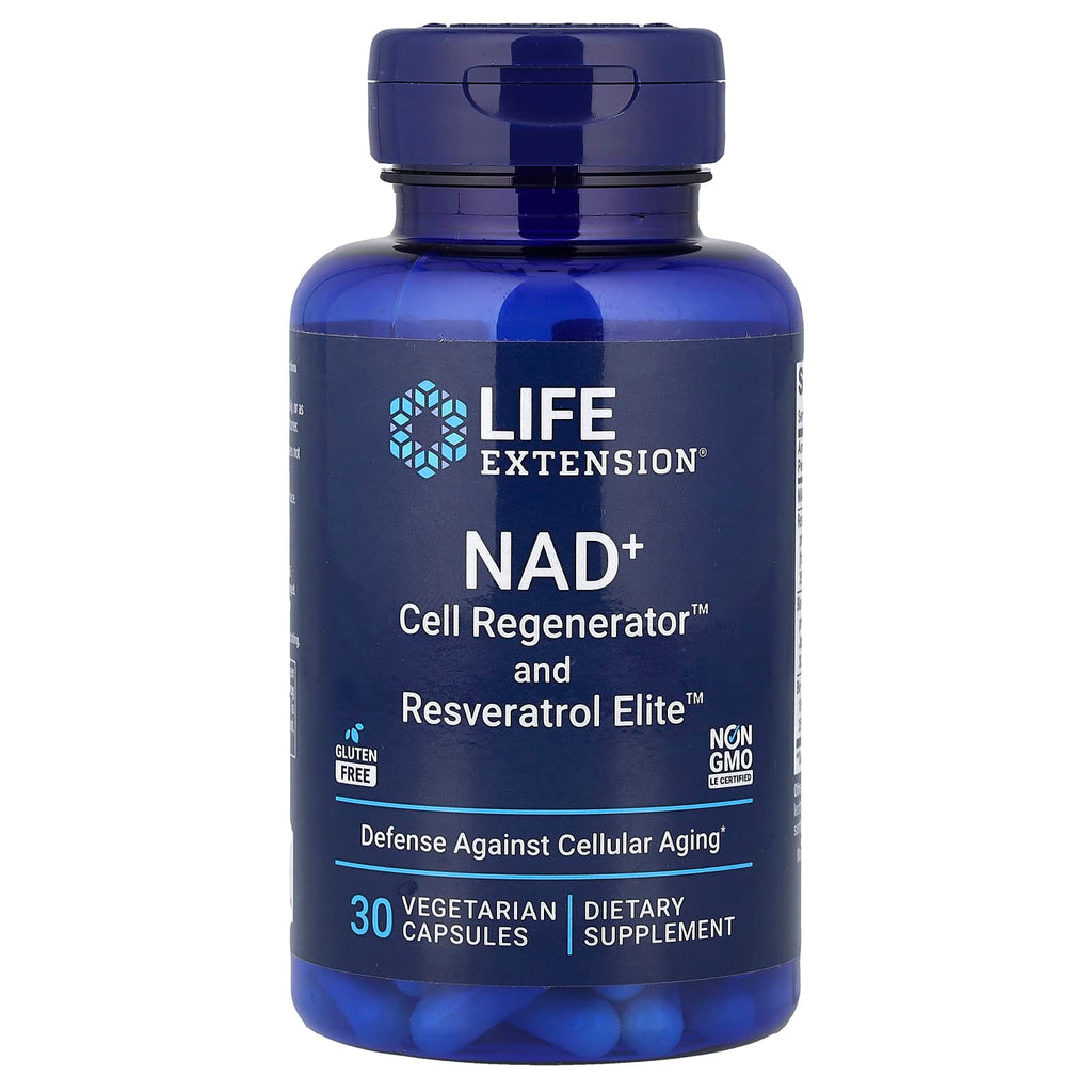 Life Extension, NAD+ Cell Regenerator™ and Resveratrol Elite™, 30 Vegetarian Capsules