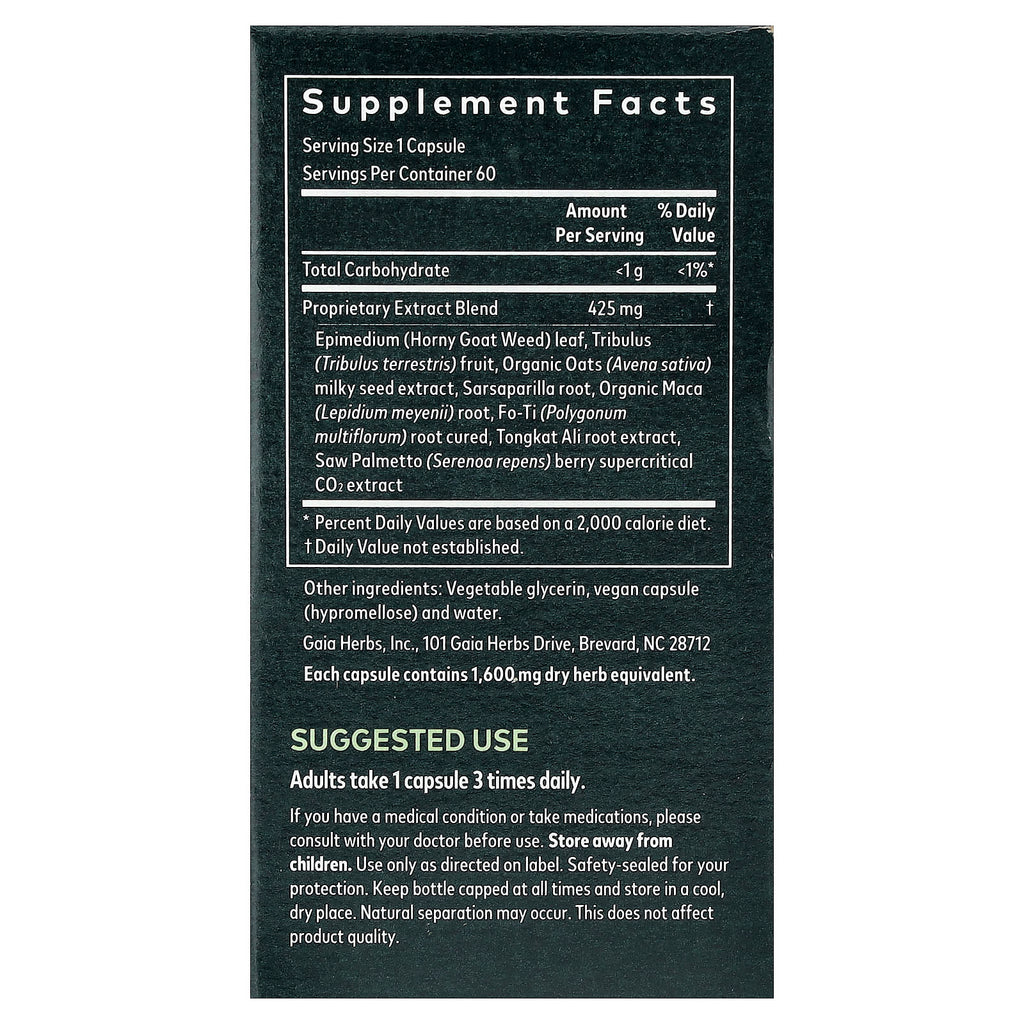 Gaia Herbs, Male Libido, 60 Vegan Liquid Phyto-Caps®