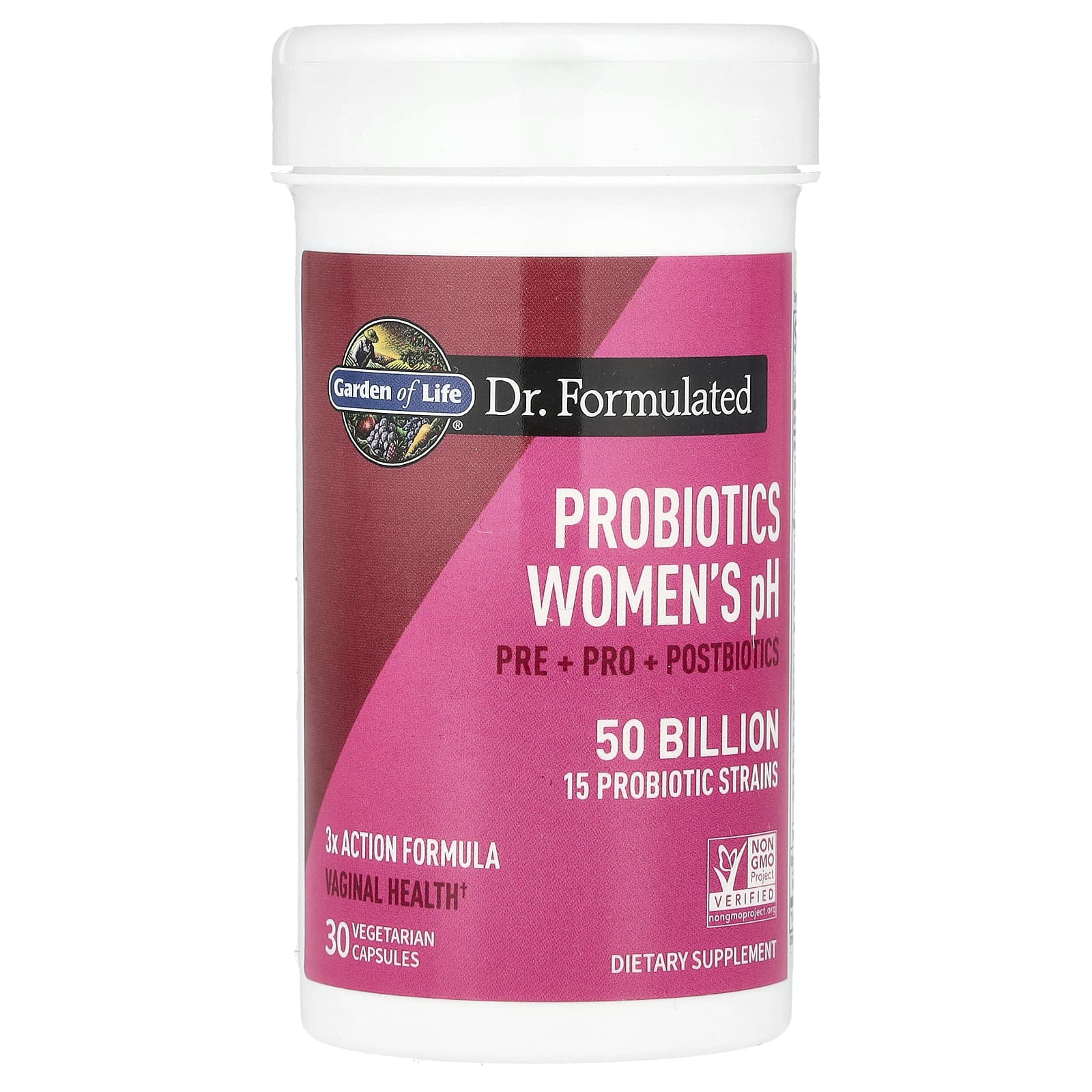 Garden of Life, Probiotics Women's pH, 50 Billion, 30 Vegetarian Capsules