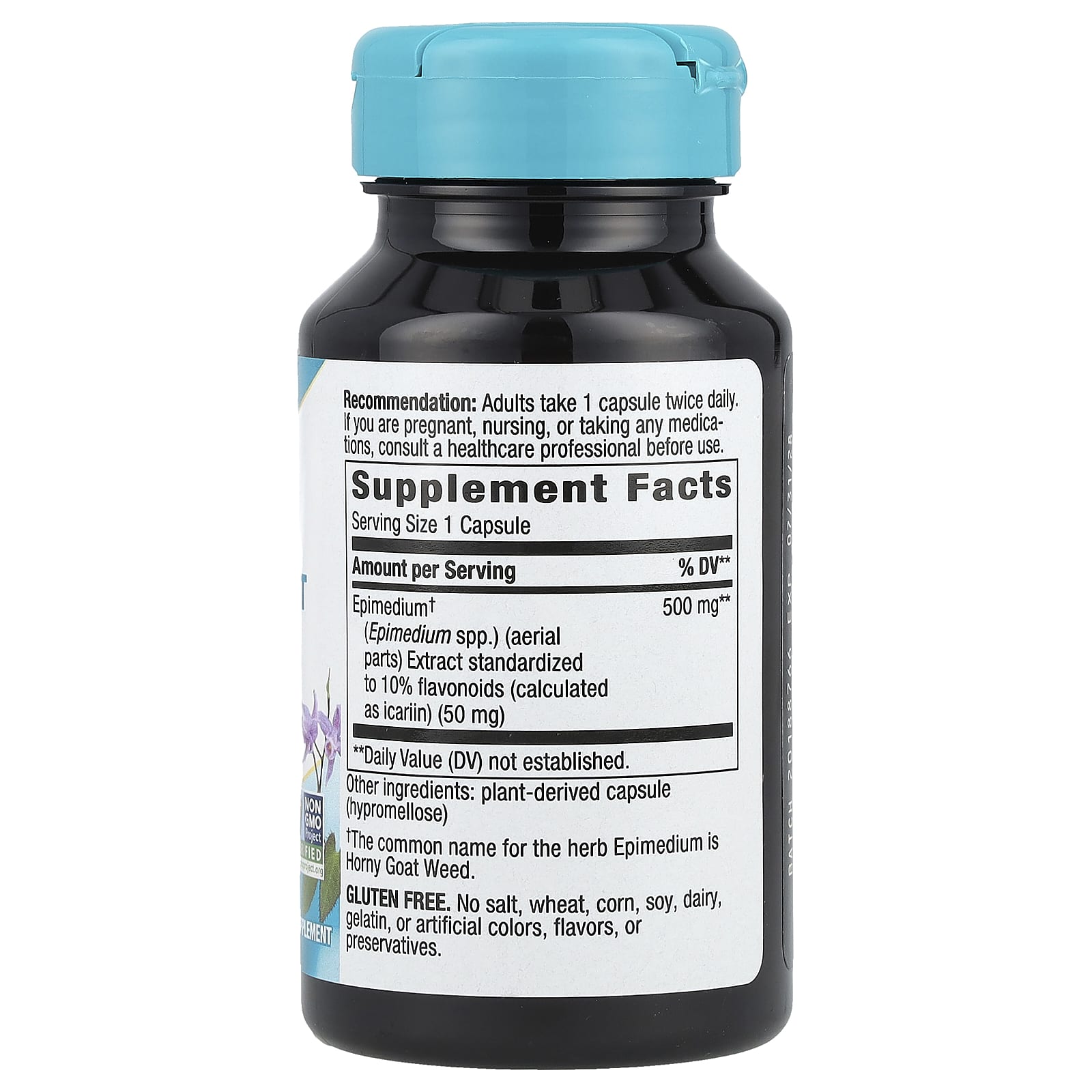 Nature's Way, Horny Goat Weed, 500 mg, 60 Vegan Capsules