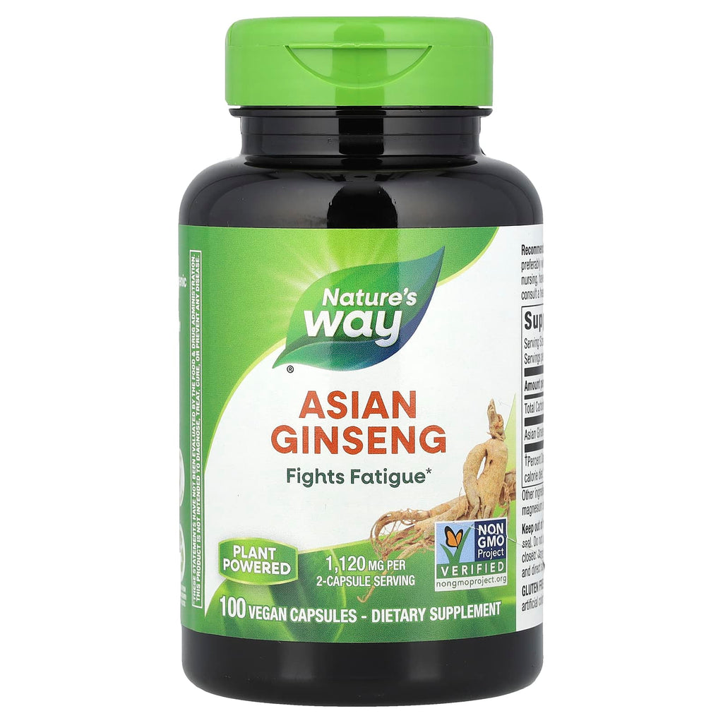 Nature's Way, Asian Ginseng, 100 Vegan Capsules (560 mg per Capsule)