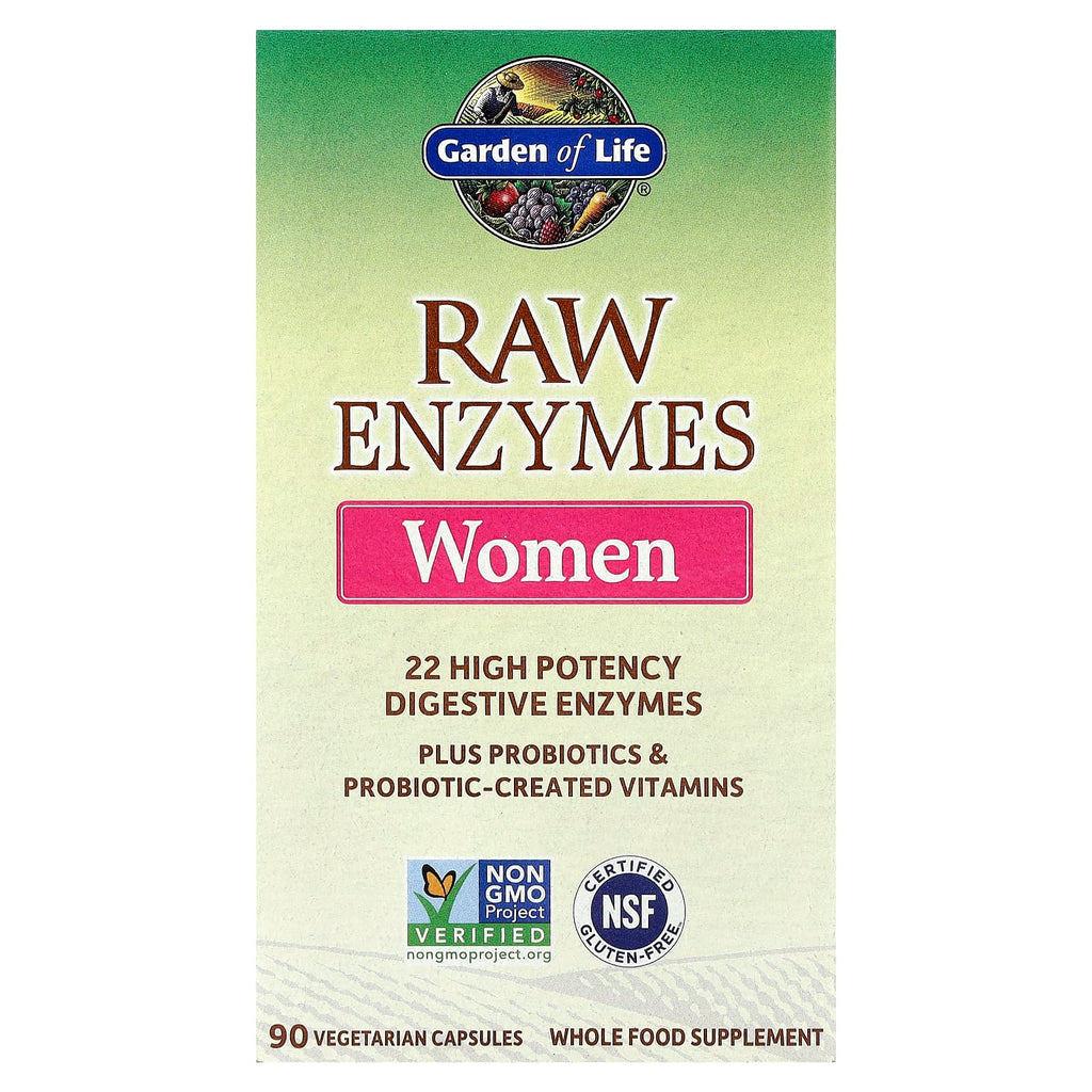 Garden of Life, RAW Enzymes, Women, 90 Vegetarian Capsules