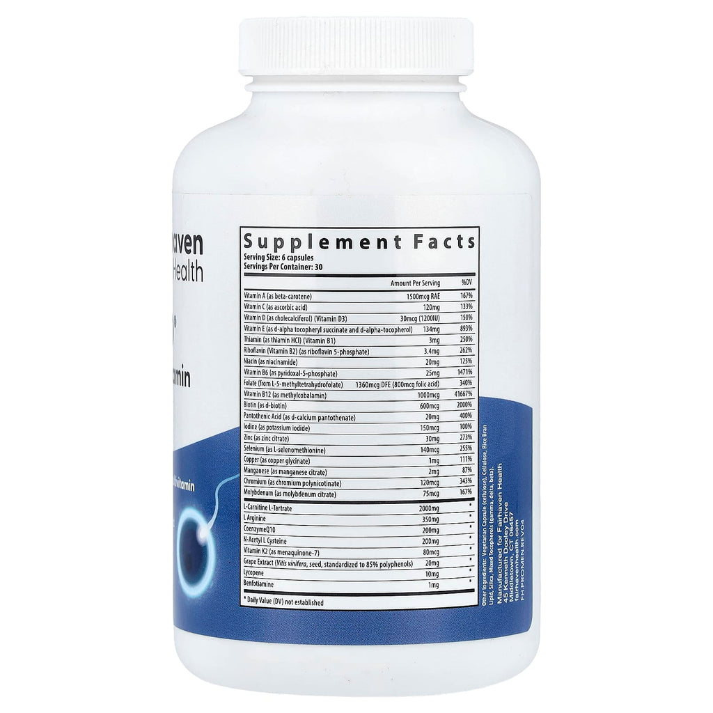 Fairhaven Health, FH Pro® Fertility Multivitamin for Men, 180 Capsules
