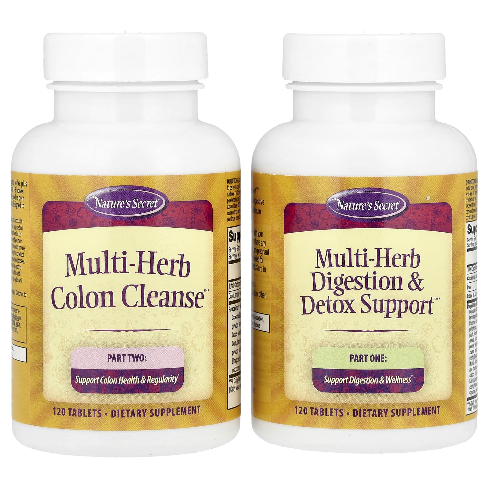 Nature's Secret, Ultimate Cleanse®, 2 Part Total-Body Program, 2 Bottles, 120 Tablets Each
