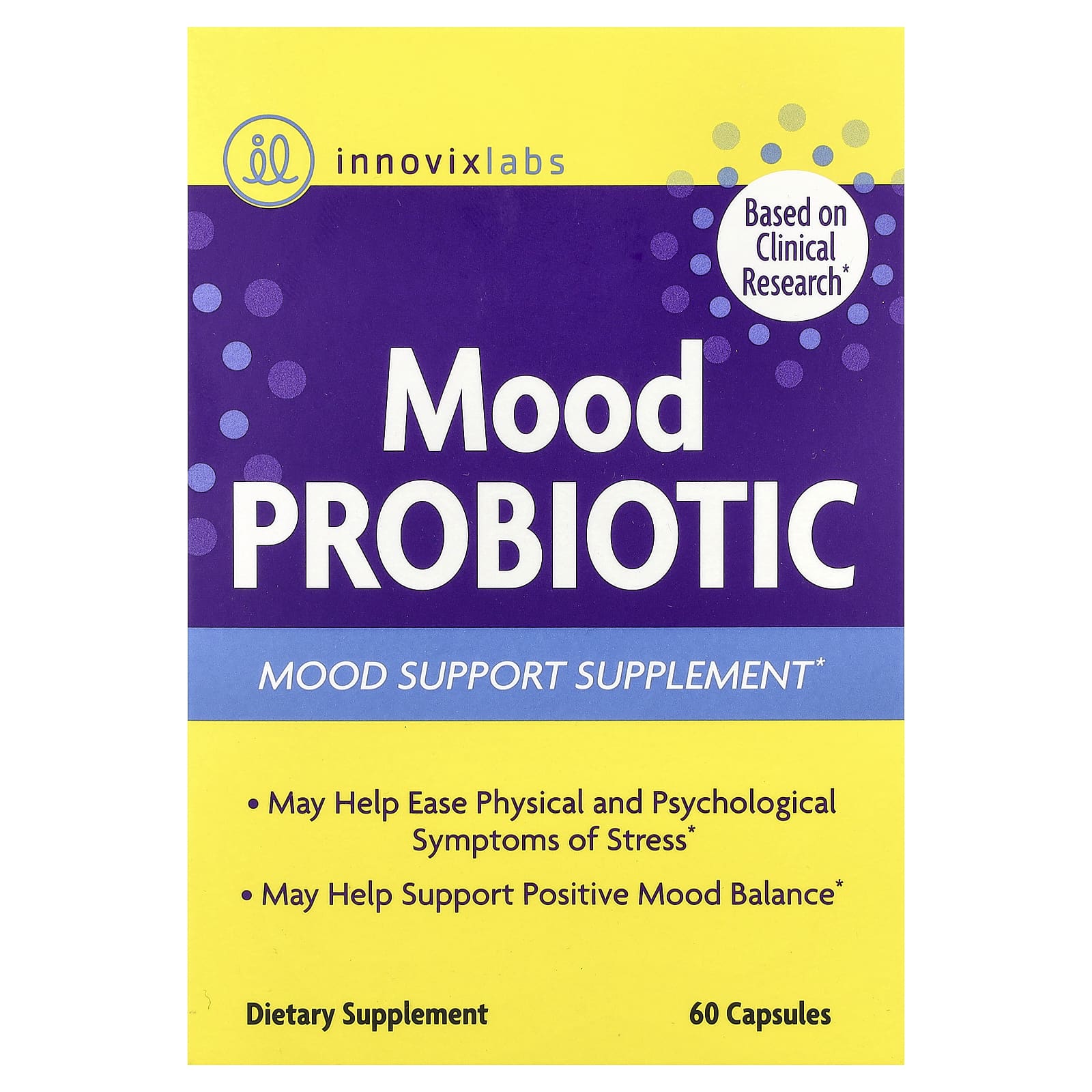 InnovixLabs, Mood Probiotic, 60 Capsules