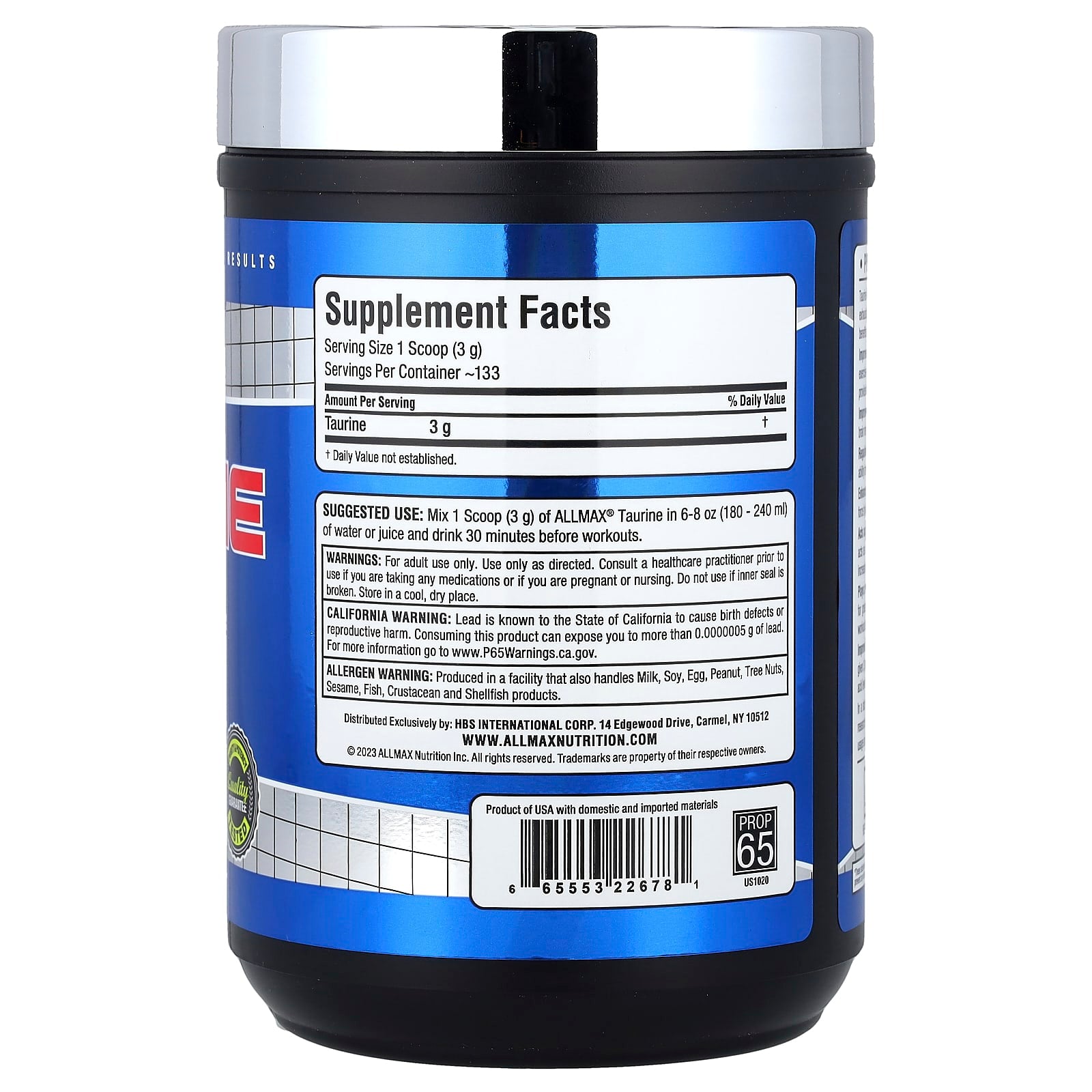 ALLMAX, Essentials, Taurine, 14.11 oz (400 g)