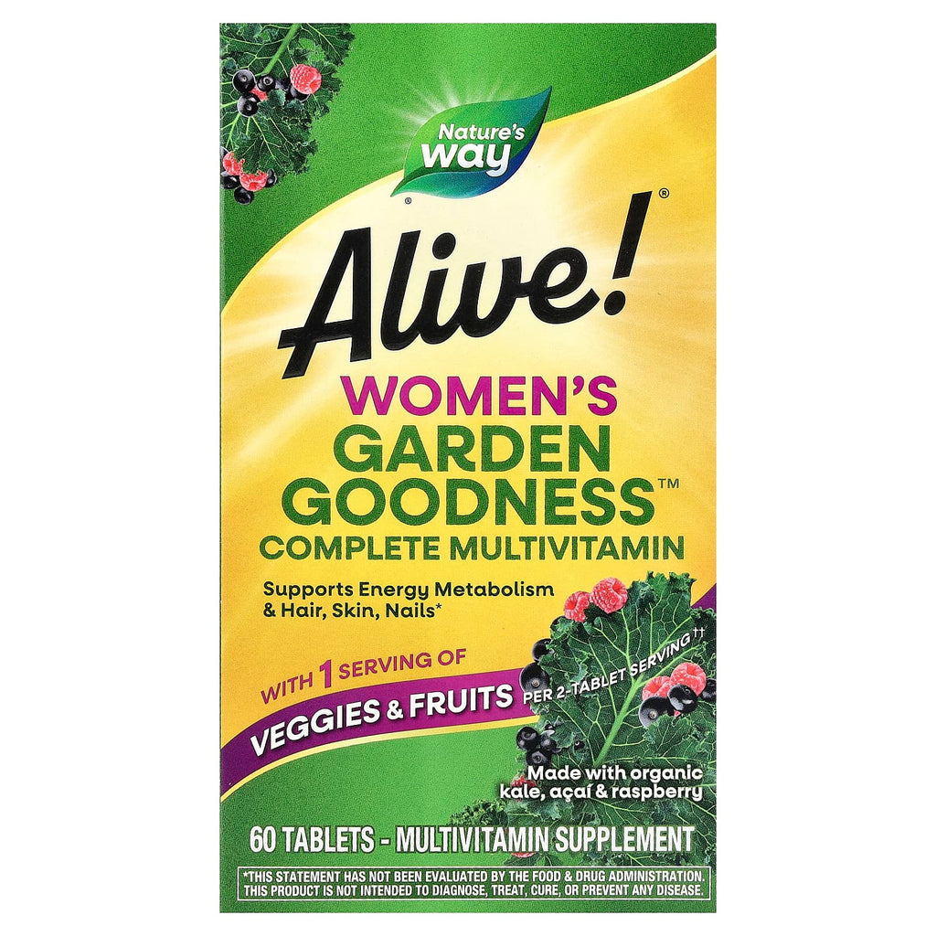 Nature's Way, Alive! Garden Goodness, Women's Multivitamin, 60 Tablets