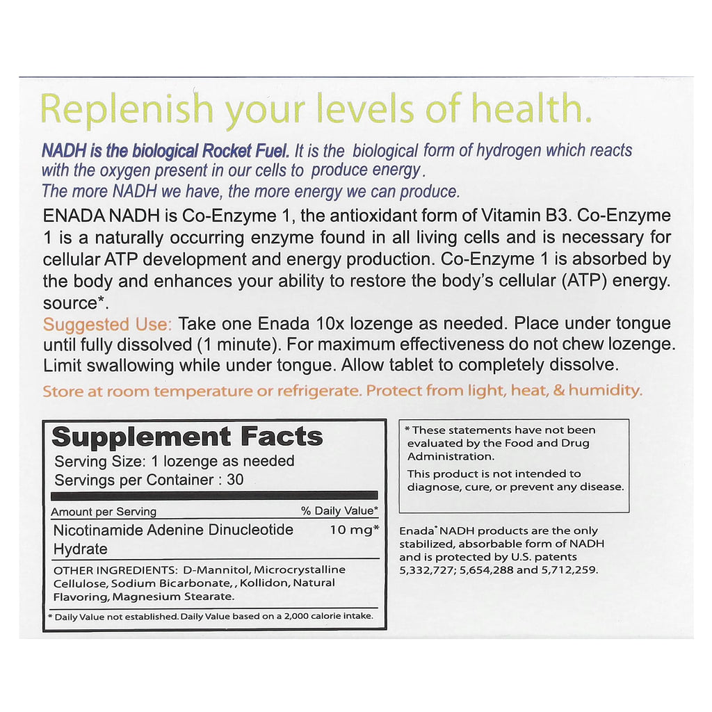 ENADA, 10x, 10 mg, 30 Lozenges