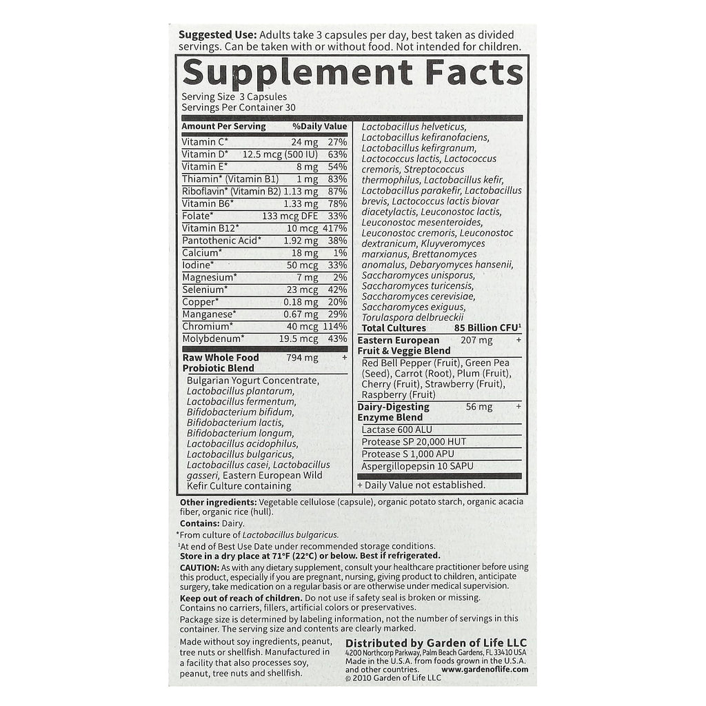 Garden of Life, RAW Probiotics, Men, 90 Vegetarian Capsules