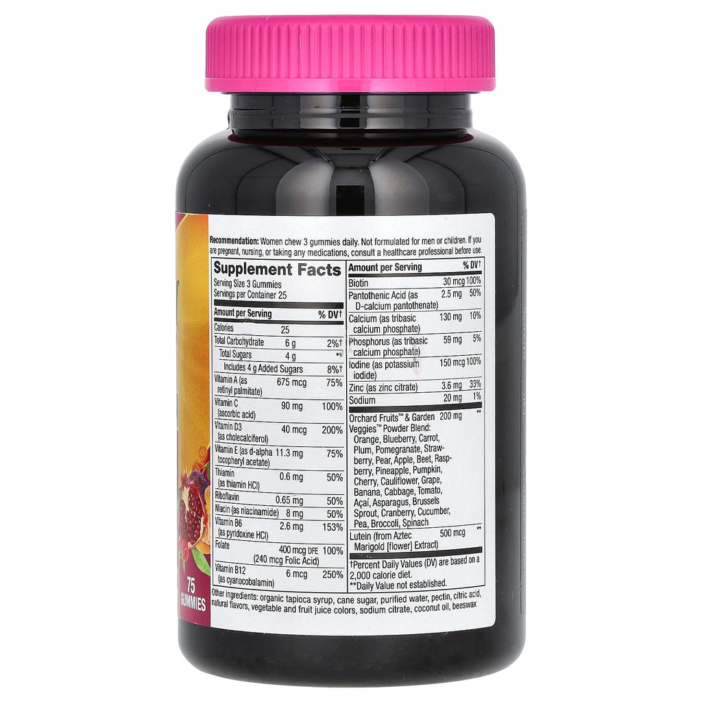 Nature's Way, Alive! Women's 50+ Premium Gummy Multivitamin, Cherry & Grape, 75 Gummies