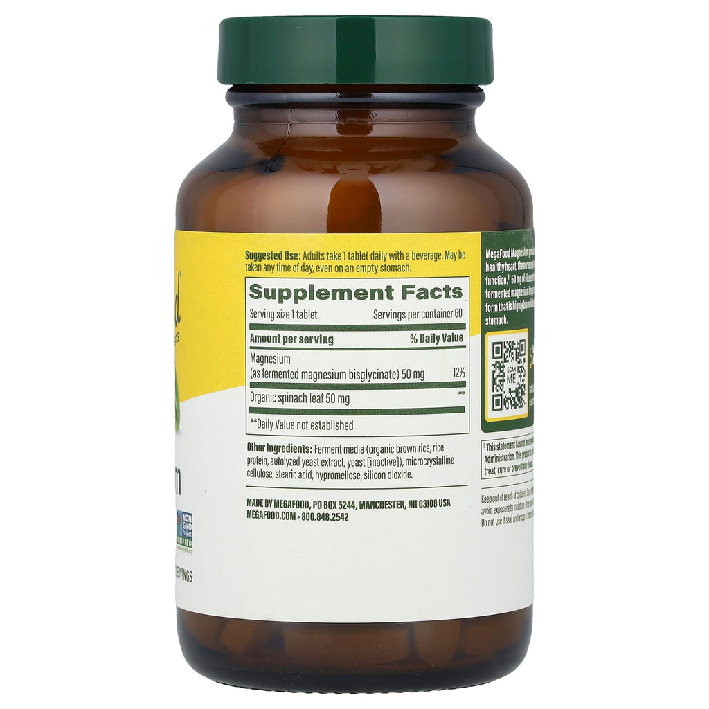 MegaFood, Magnesium, 60 Tablets
