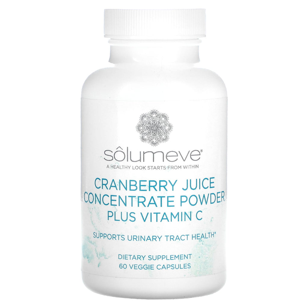 Solumeve, Cranberry Juice Concentrate Plus Vitamin C, 60 Veggie Capsules