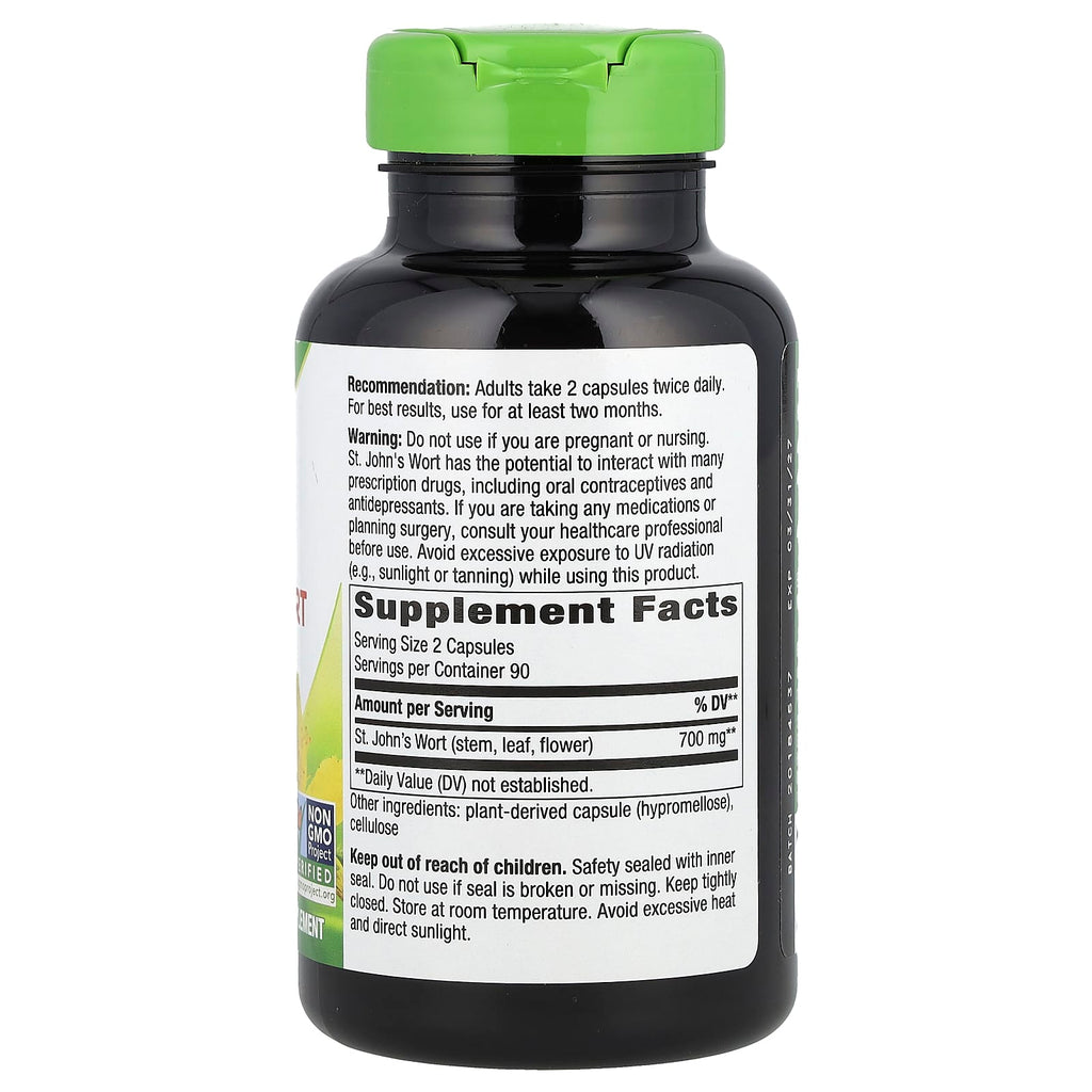Nature's Way, St. John's Wort Herb, 180 Vegan Capsules (350 mg per Capsule)