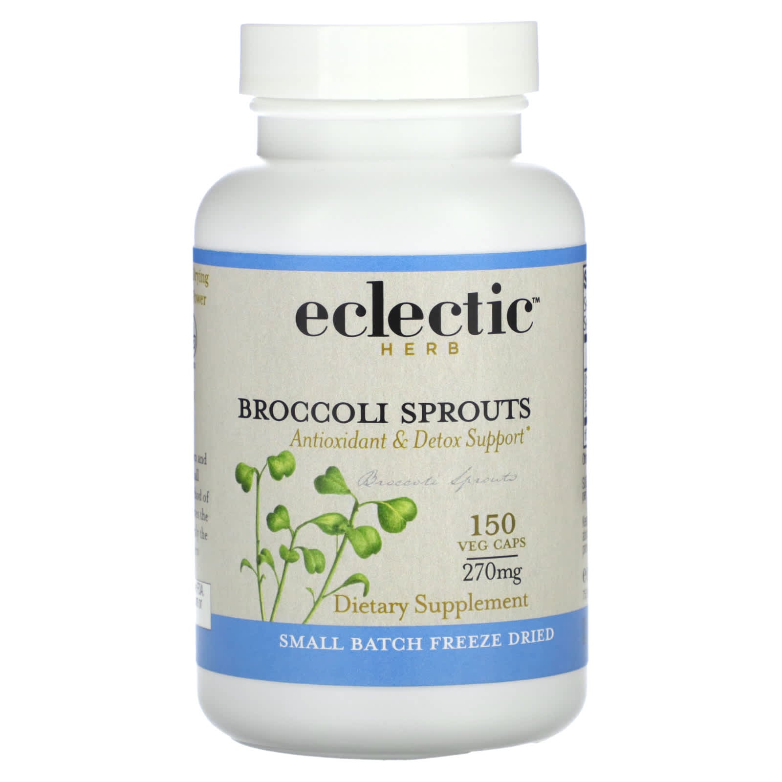 Eclectic Herb, Freeze Dried, Broccoli Sprouts, 150 Veg Caps (270 mg per Capsule)