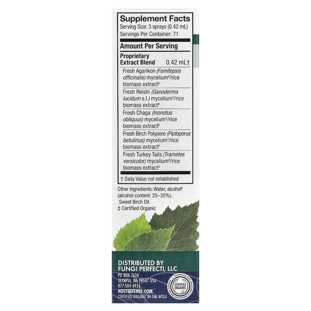 Host Defense, Mushrooms™, MycoShield® Throat Spray, Winter Mist, 1 fl oz (30 ml)