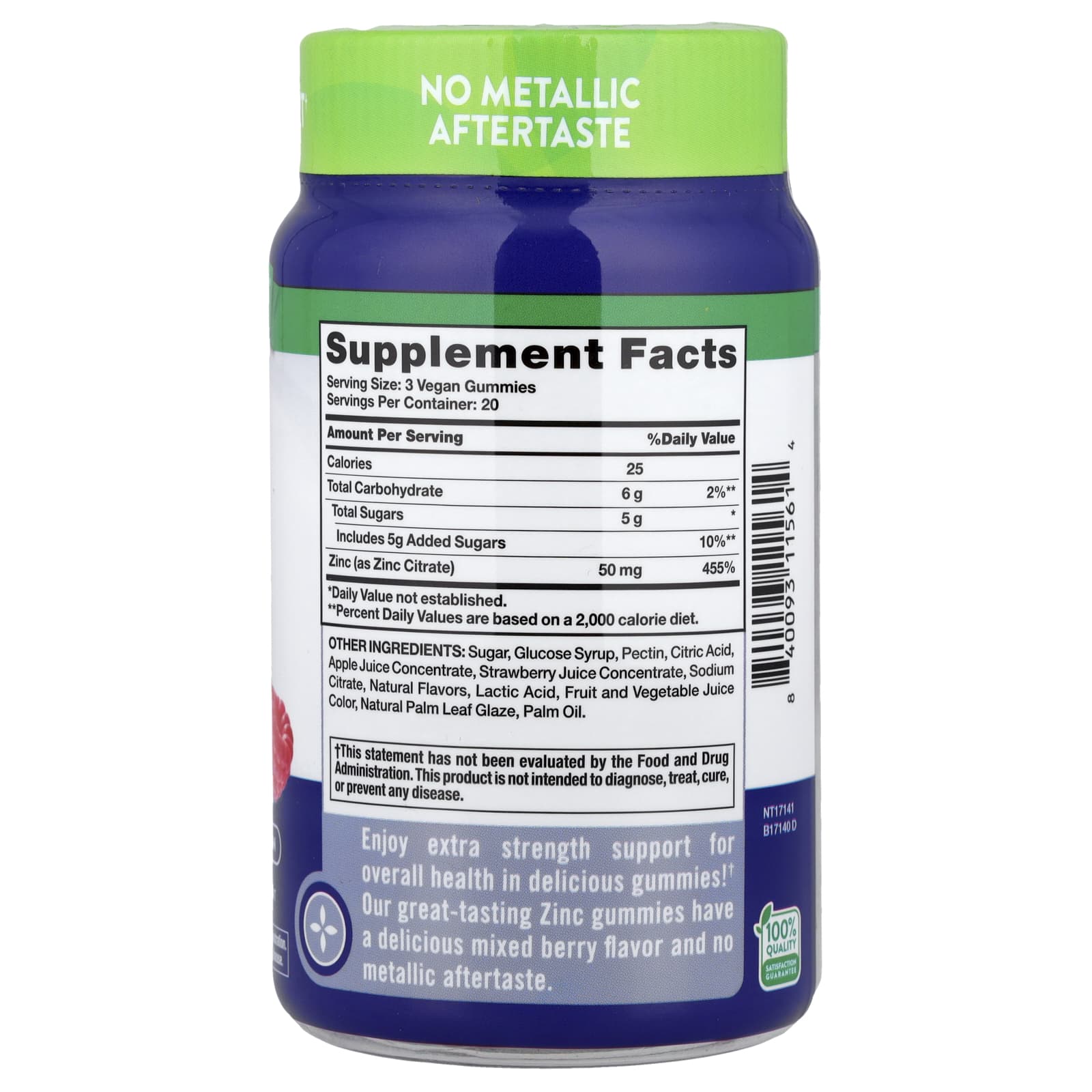 Nature's Truth, Zinc Gummies, Delicious Mixed Berry, 60 Gummies (16 mg Per Gummy)