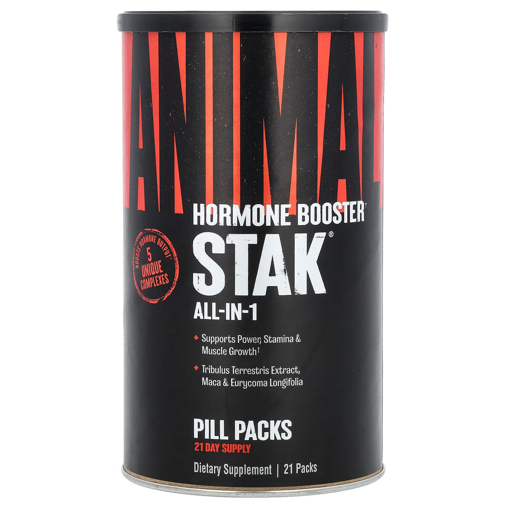 Animal, Stak, Hormone Booster, All-In-1 Pill Packs, 21 Packs
