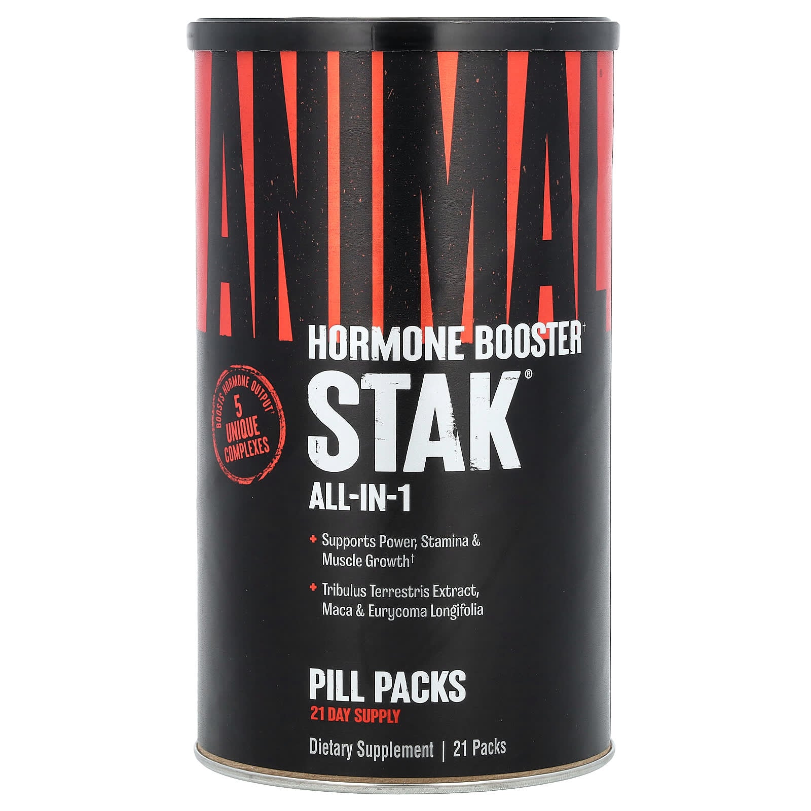 Animal, Stak, Hormone Booster, All-In-1 Pill Packs, 21 Packs