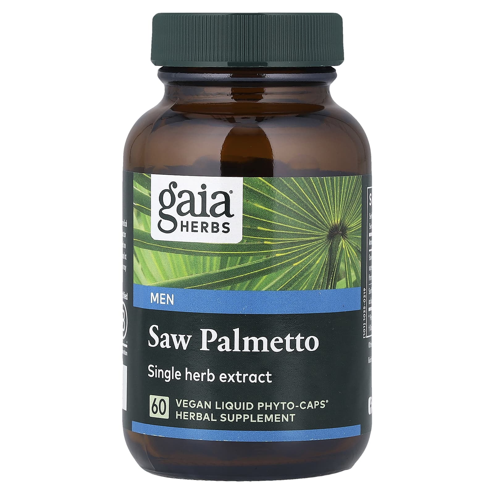 Gaia Herbs, Saw Palmetto for Men, 60 Vegan Liquid Phyto-Caps