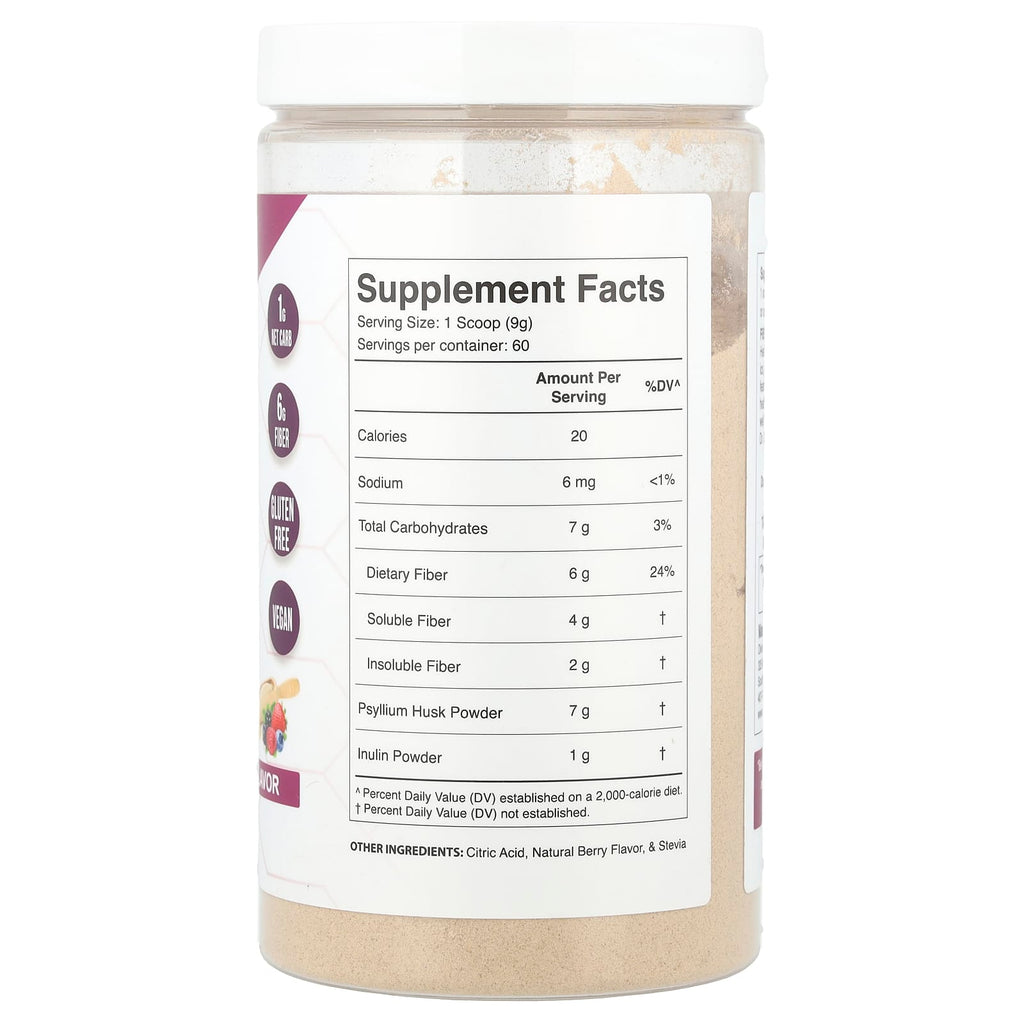 Divine Health, Dr Colbert M.D. Fiber Zone, Natural Berry, 19 oz (540 g)
